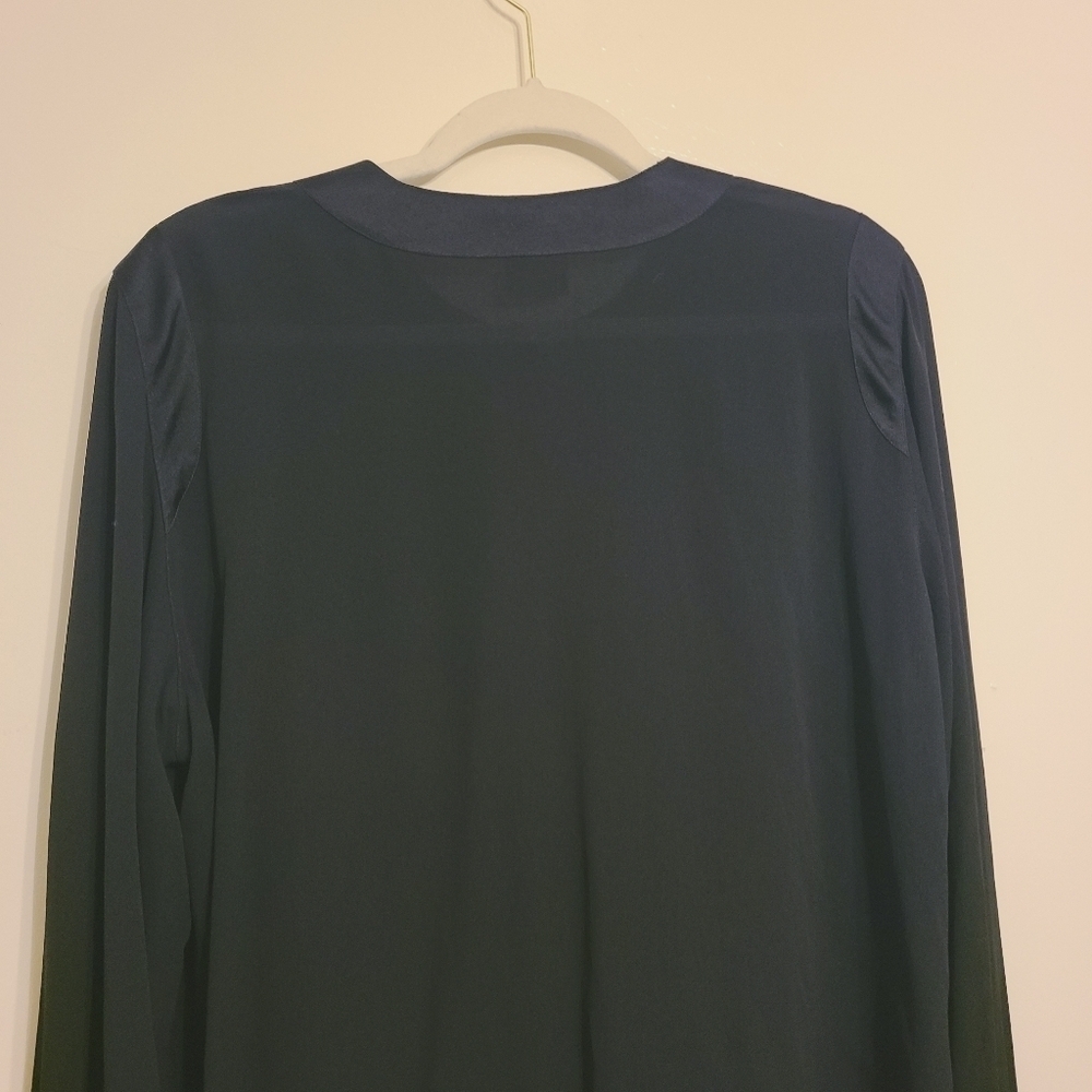 Escada | Women's Black Button Down Silk Shirt (Italian Size 42; US Medium) - Picture 14 of 16